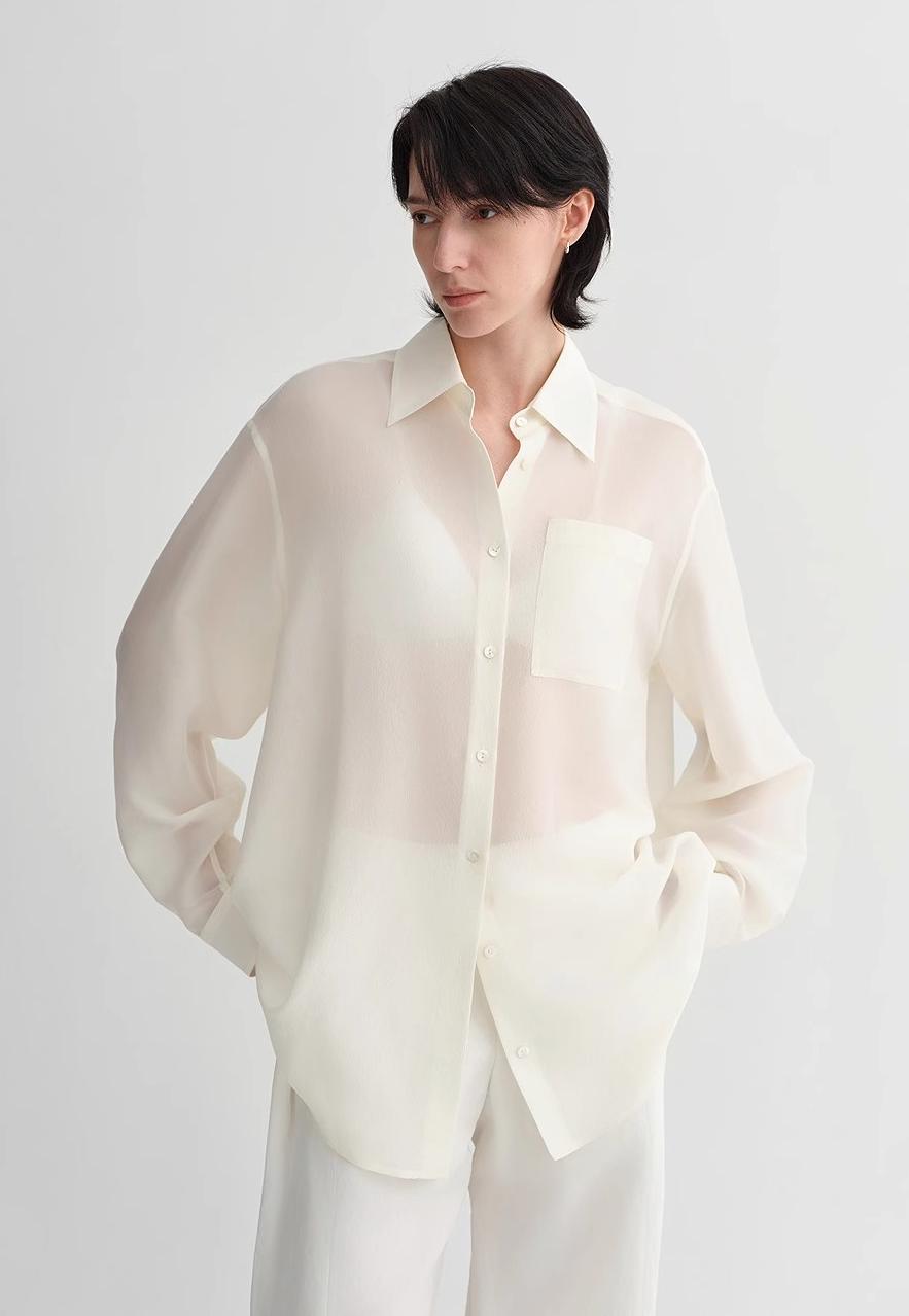 Luminous Breeze Mulberry Silk Blouse
