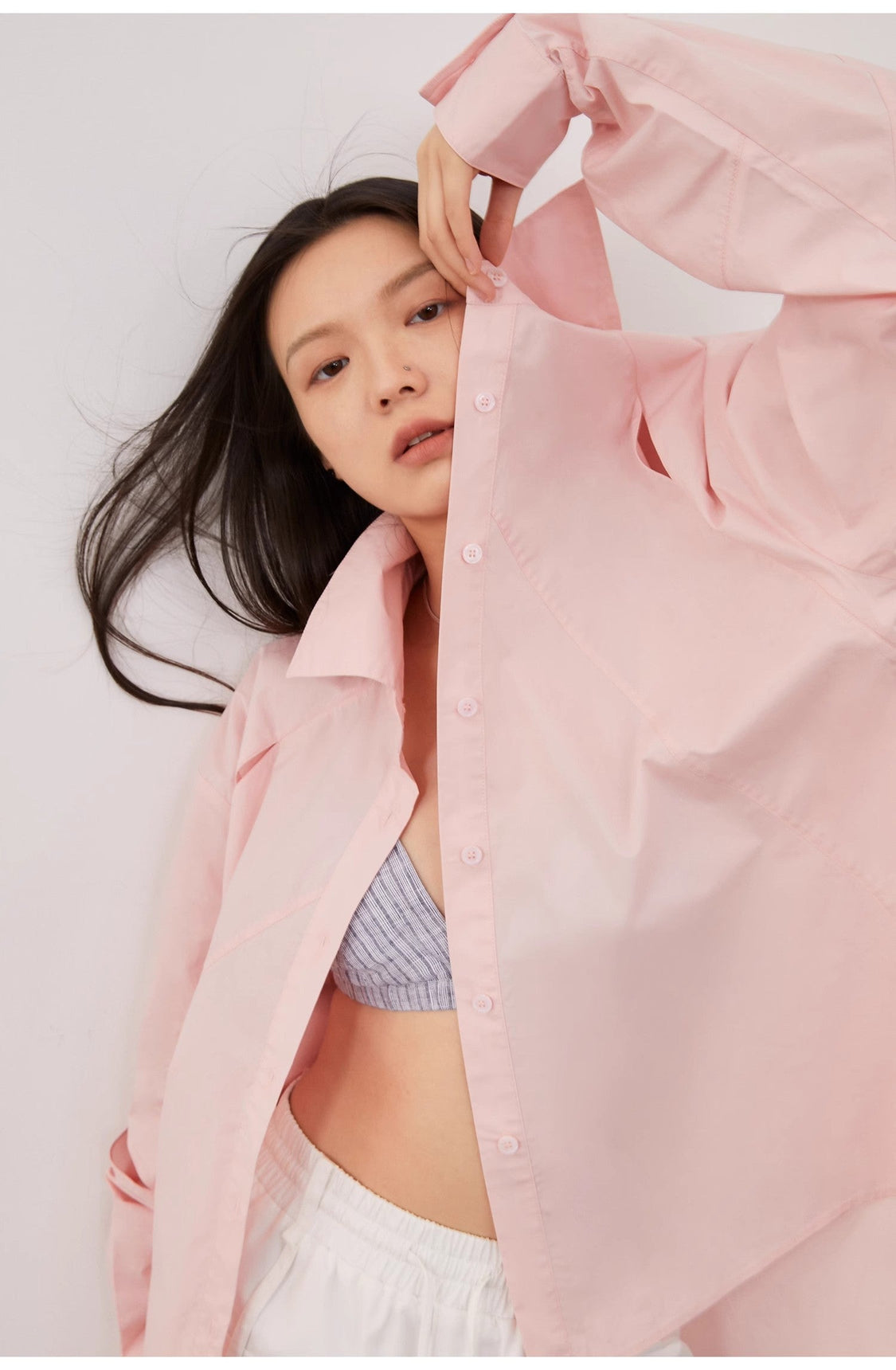 Summer Zephyr Striped Shirt Jacket