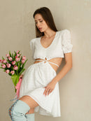 Jasmine baby doll white dress-0