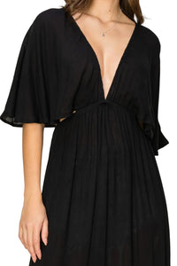 Cousme Luxury Sel de Mer Split Cover-Up Dress for Summer