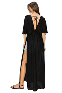 Cousme Luxury Sel de Mer Split Cover-Up Dress for Summer