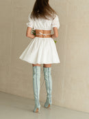 Jasmine baby doll white dress-4