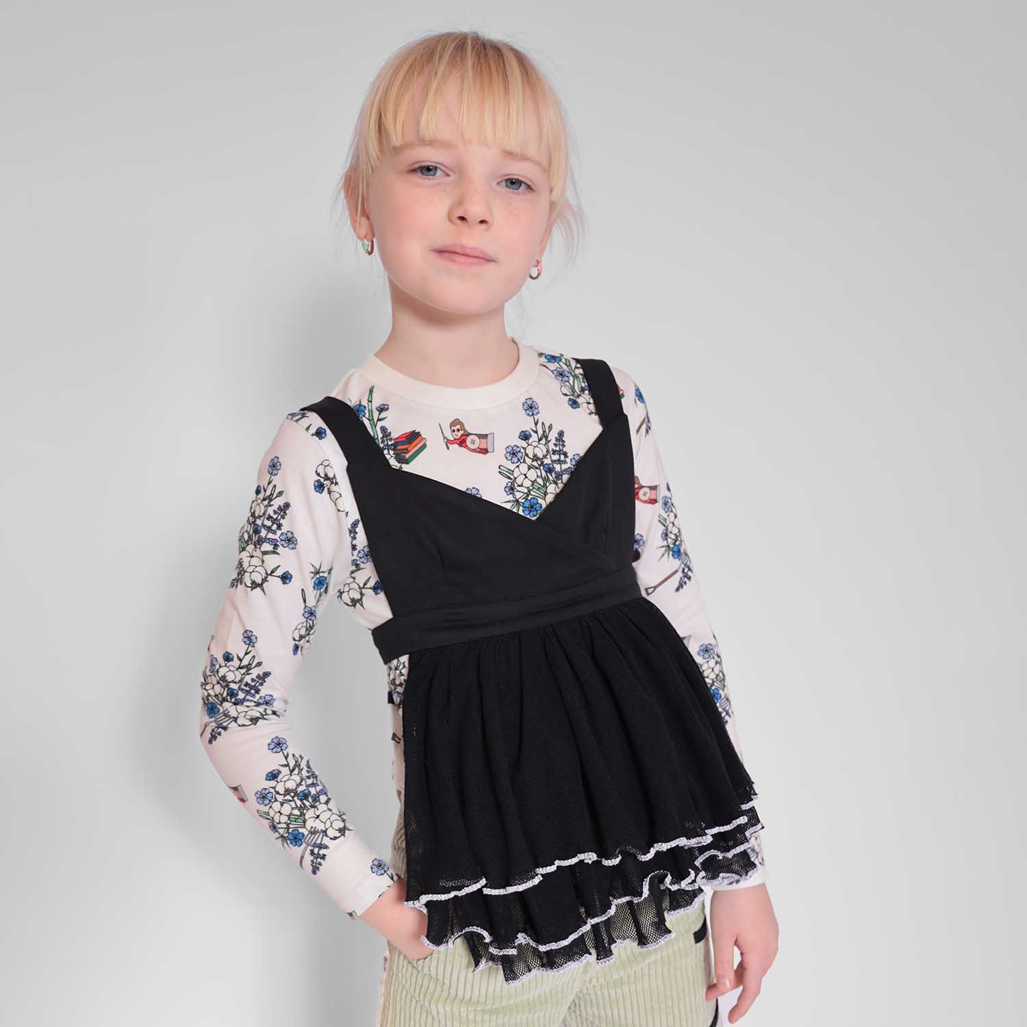 Little Luxe Ruffle Top in Black