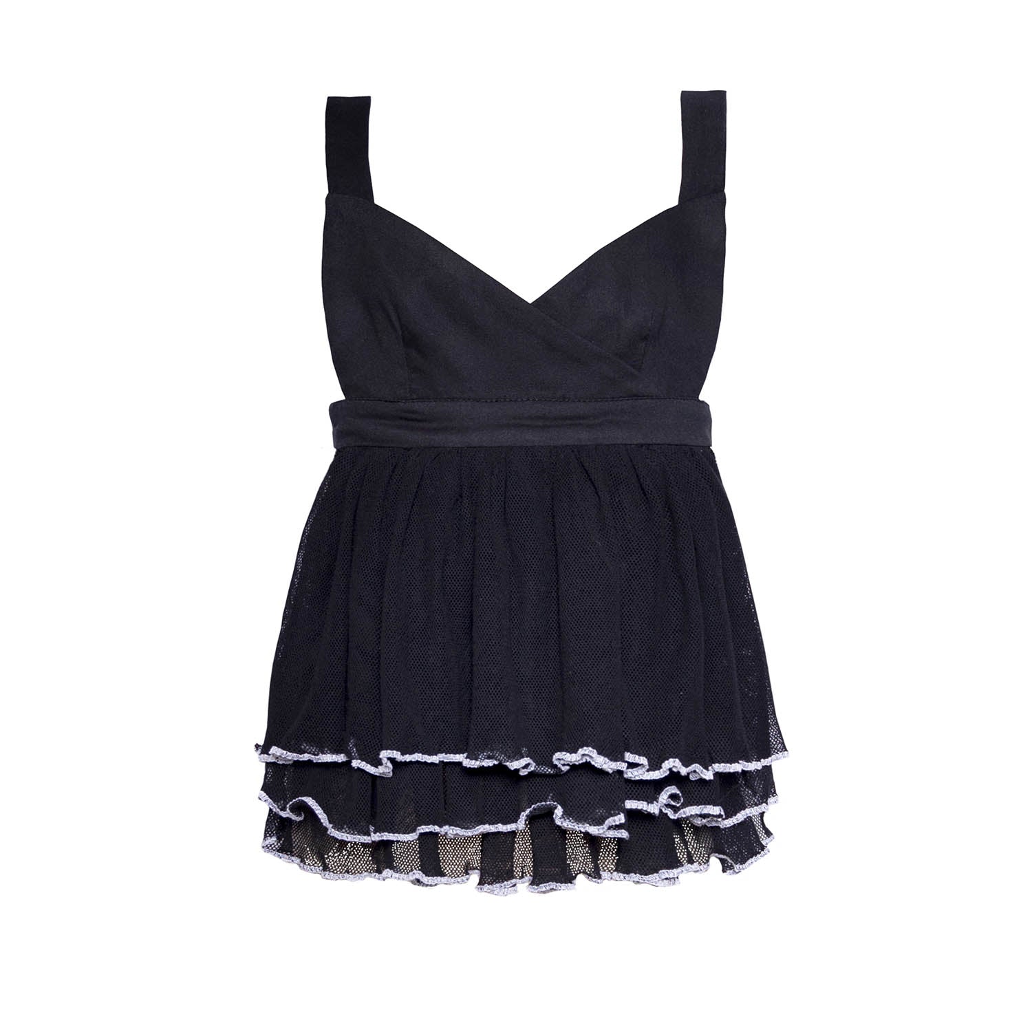 Little Luxe Ruffle Top in Black