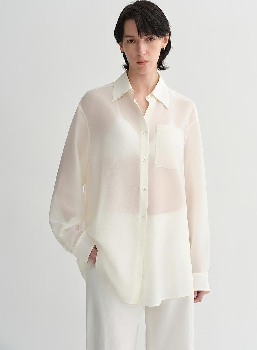 Luminous Breeze Mulberry Silk Blouse
