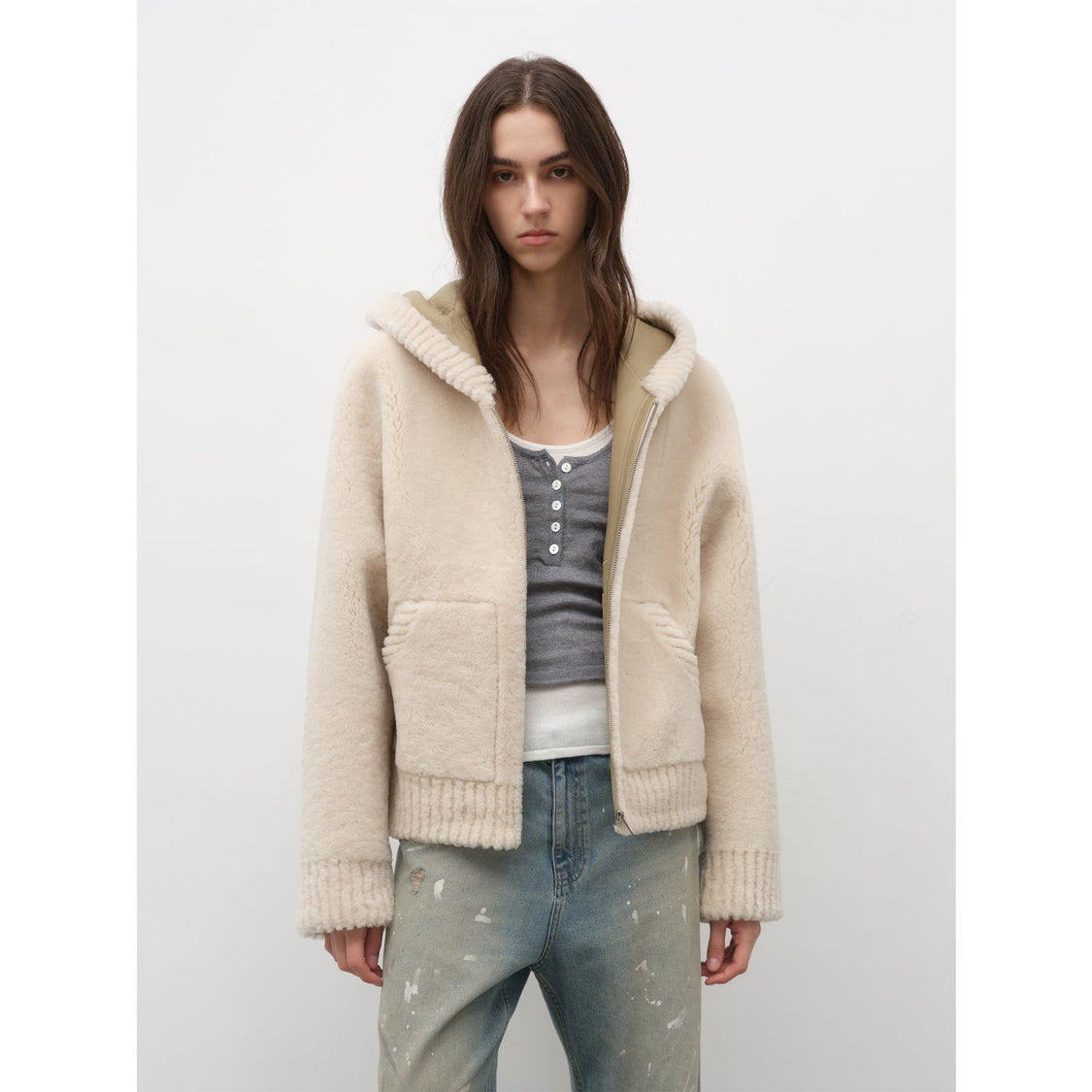 Royal Cousme Rogue Hooded Sheepskin Jacket