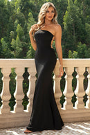 Irena One-Shoulder Strappy Backless Maxi Dress In Black-0