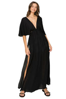Cousme Luxury Sel de Mer Split Cover-Up Dress for Summer
